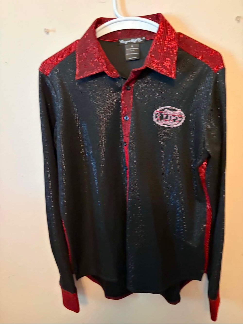 Cowgirl Tuff Sparkle Black & Red Button-Up Shirt